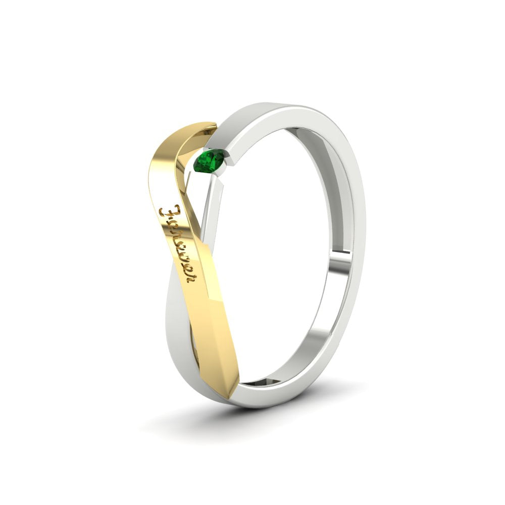 Swirl Love Mens Wedding Ring
