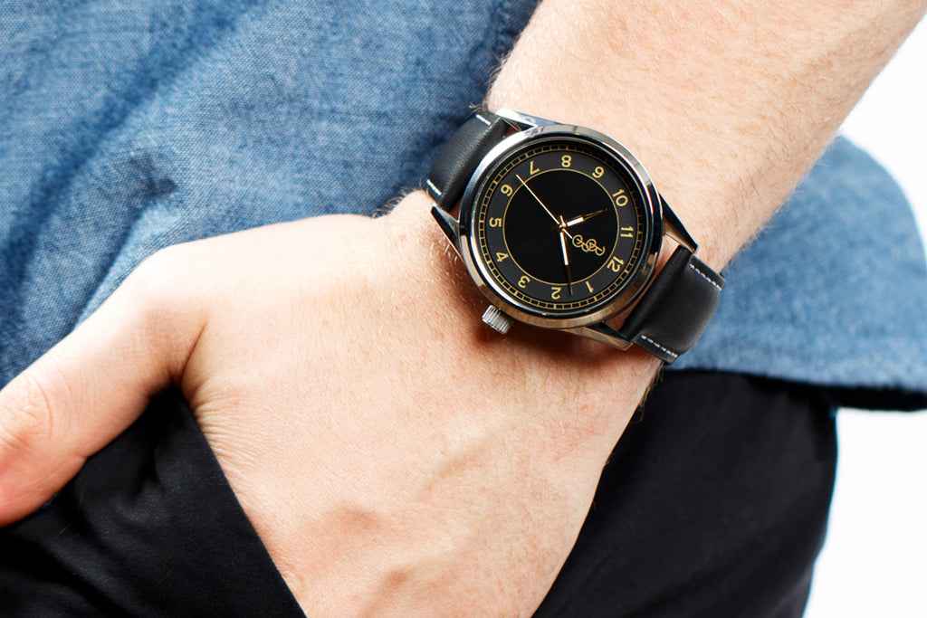 Black and Gold Classic Watch The Beyond Boring Watch Company