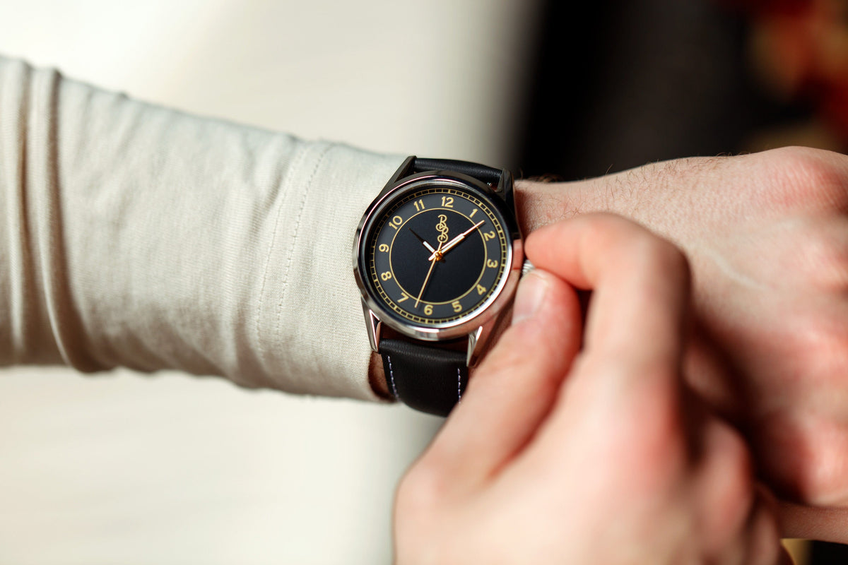 Black and Gold Classic Watch The Beyond Boring Watch Company