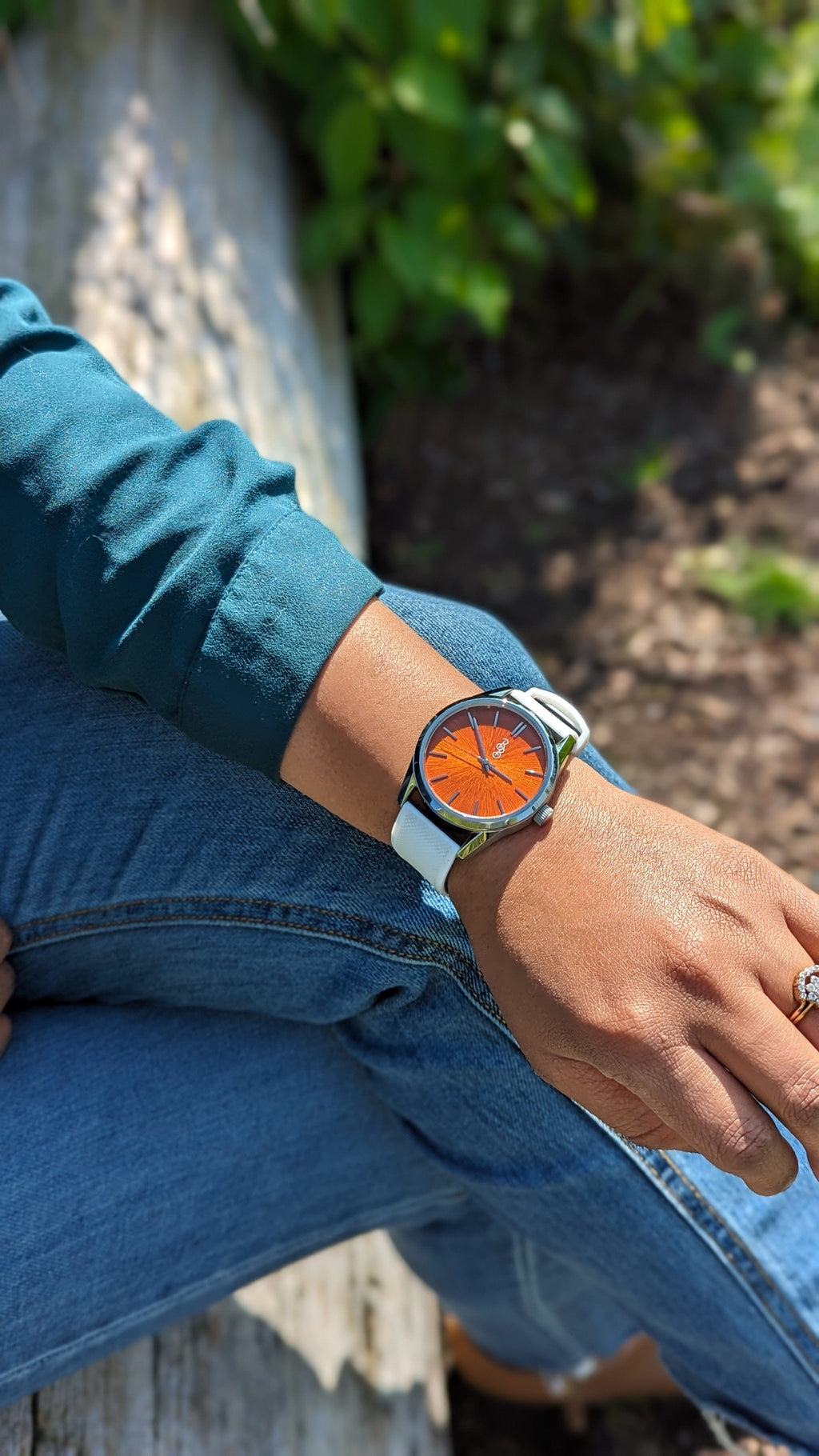 Orange Sunburst Watch The Beyond Boring Watch Company