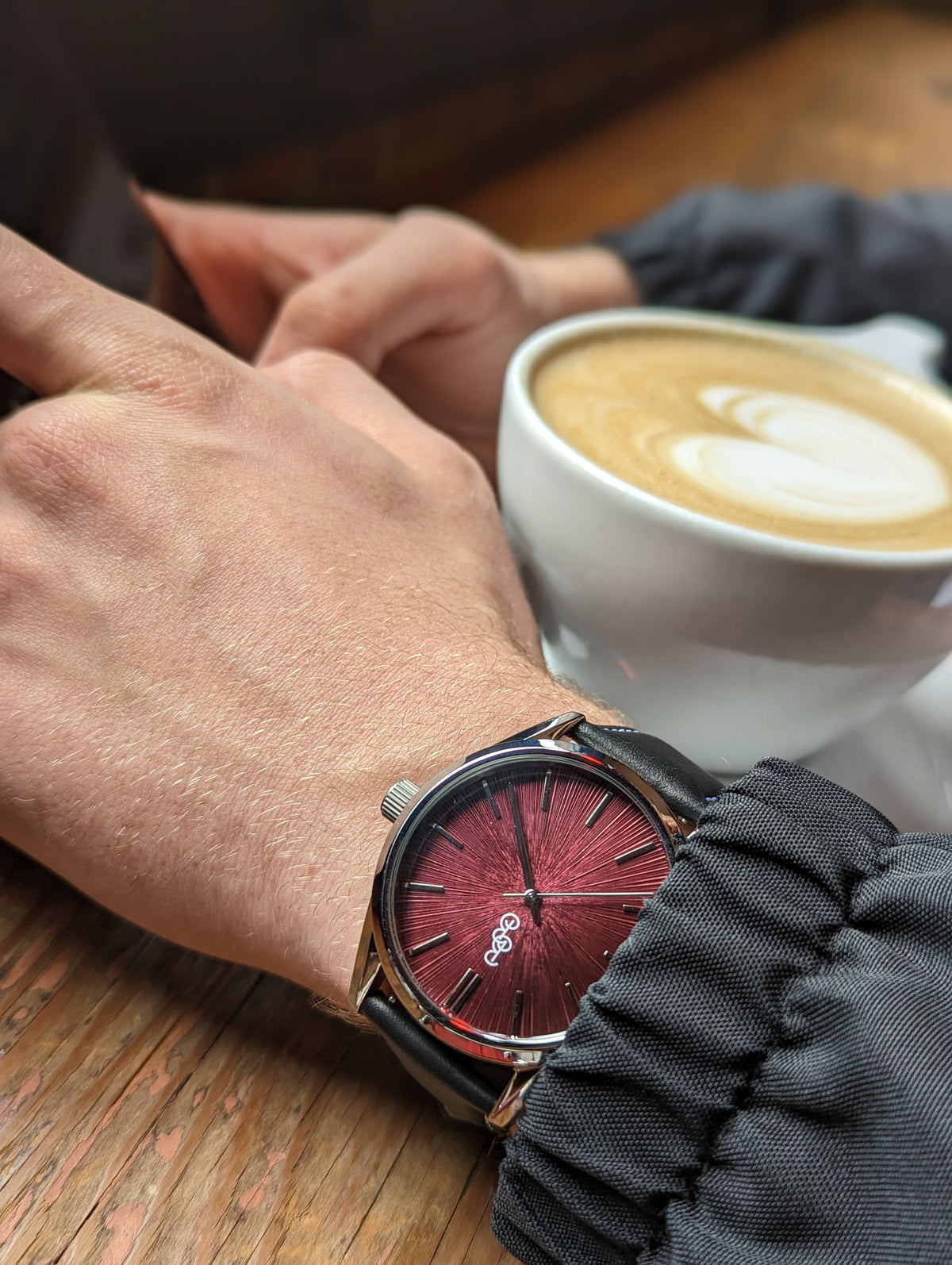 Burgundy Sunburst Watch The Beyond Boring Watch Company