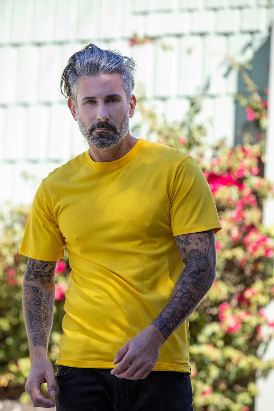 Men's Bamboo Viscose/Organic Cotton Short Sleeve T-Shirt - 5-Pack Mixed Colors Spun Bamboo