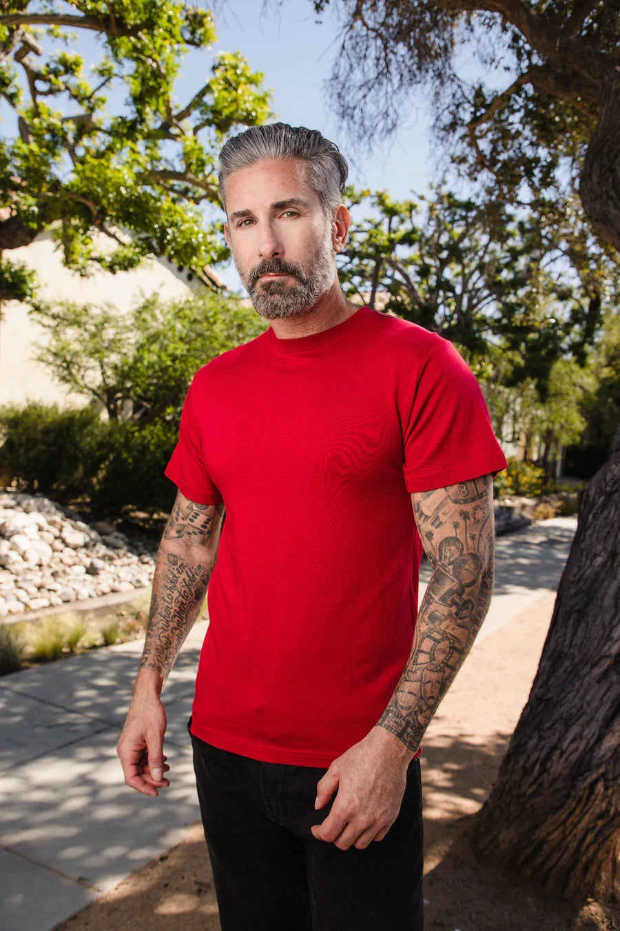Men's Bamboo Viscose/Organic Cotton Short Sleeve T-Shirt - 5-Pack Mixed Colors Spun Bamboo