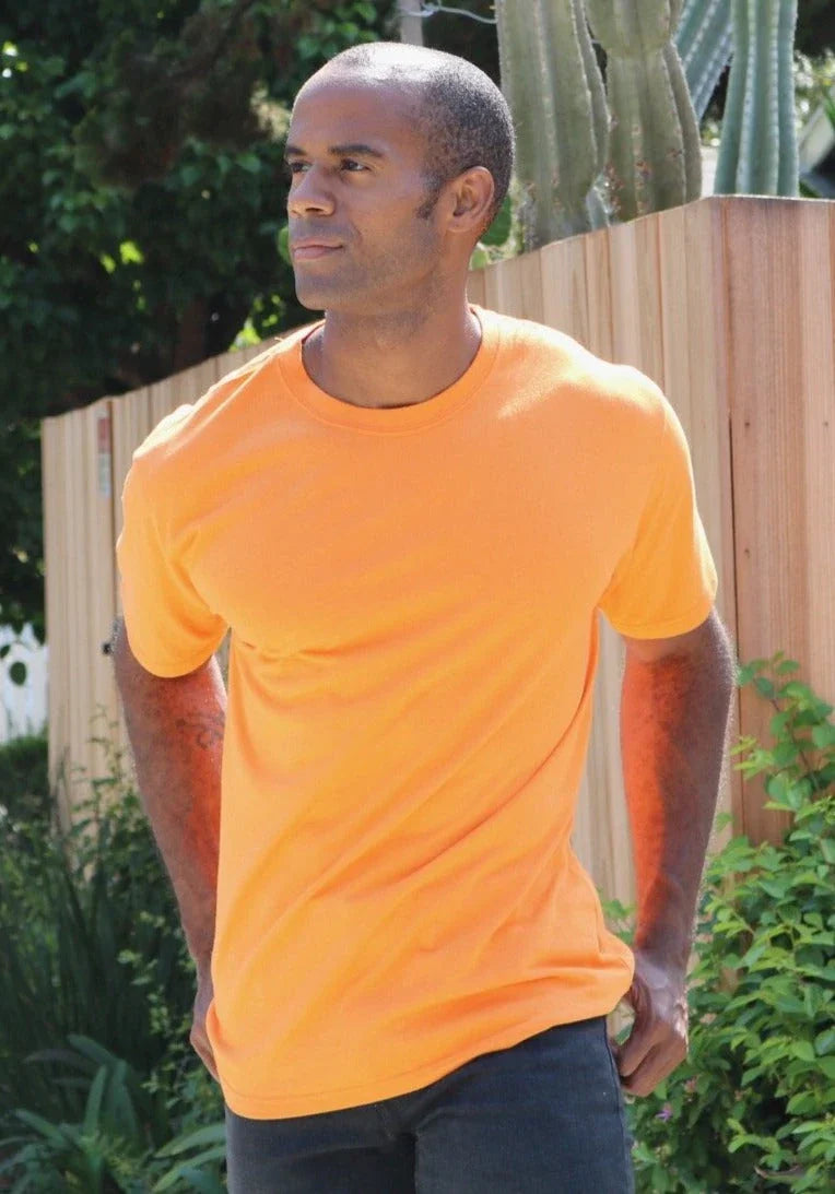 Men's Bamboo Viscose/Organic Cotton Short Sleeve T-Shirt - 5-Pack Mixed Colors Spun Bamboo