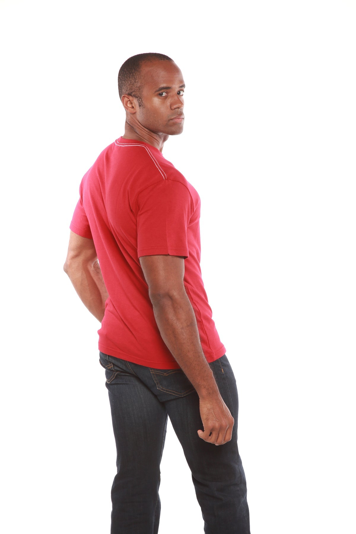 Clearance Men's Bamboo Short Sleeve Contrast Stitch T-Shirt Spun Bamboo