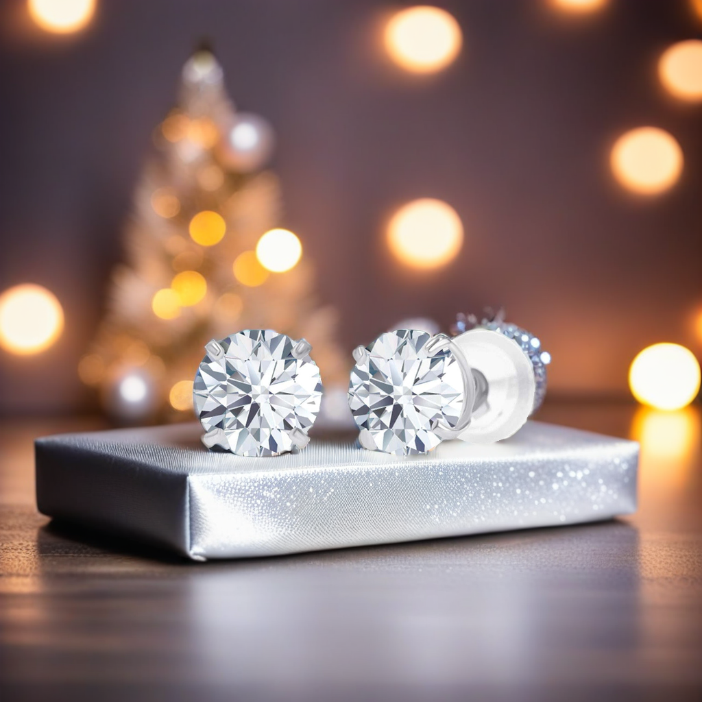 2.00 CTW AGI Certified Lab-Grown Diamond Stud Earrings  | G/VS | USA Handcrafted Fine Jewelry VossAgin