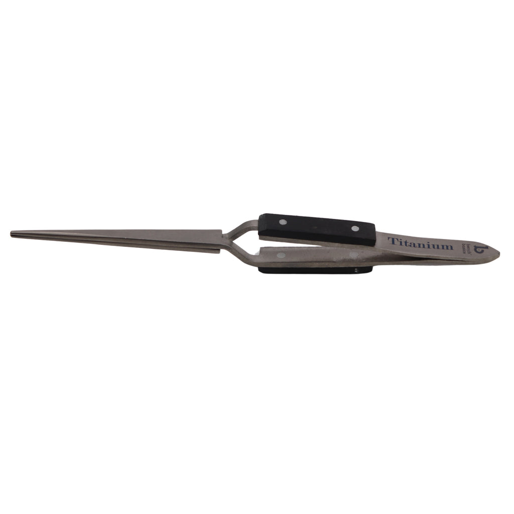 Titanium Tweezer, Cross Locking, Heavy Duty with Fine Point