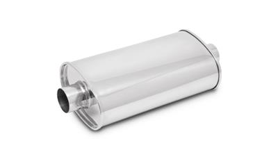 Muffler Oval Stainless 2IN Ctr - VIB1100 Vinyasa Automotive