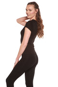 Women's 100% Bamboo Viscose Scoop Neck Short Sleeve T-Shirt Spun Bamboo