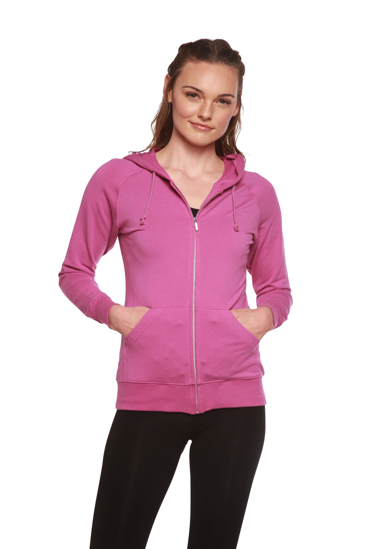 Women's Bamboo French Terry Zip Hooded Sweatshirt Spun Bamboo