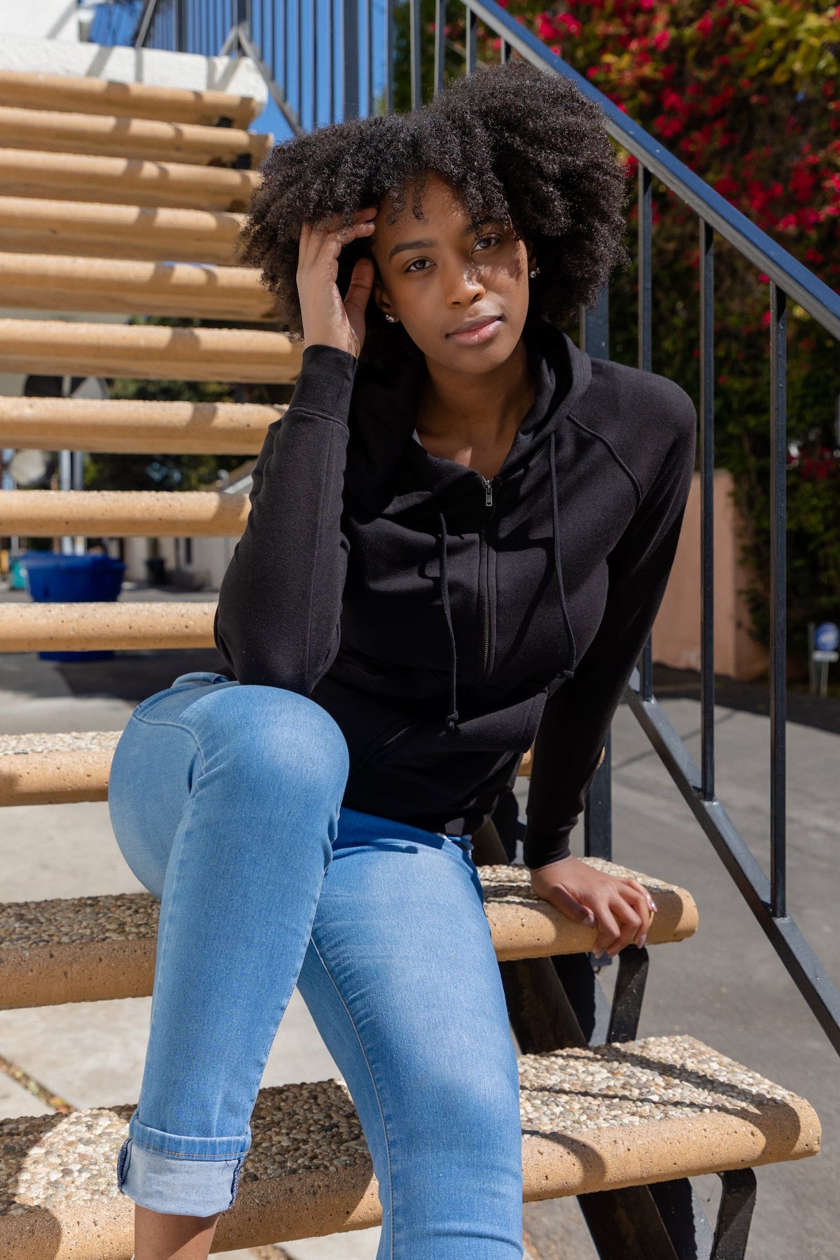 Women's Bamboo French Terry Zip Hooded Sweatshirt Spun Bamboo