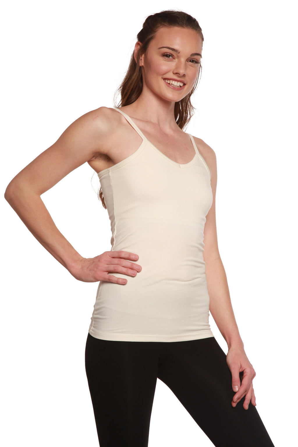 Clearance Women's Bamboo/Cotton Camisole with Shelf Bra Spun Bamboo